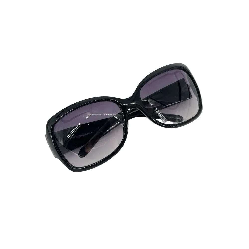 Kenneth Cole Reaction Womens Black Oversized Sunglasses Purple Gradient Y2K